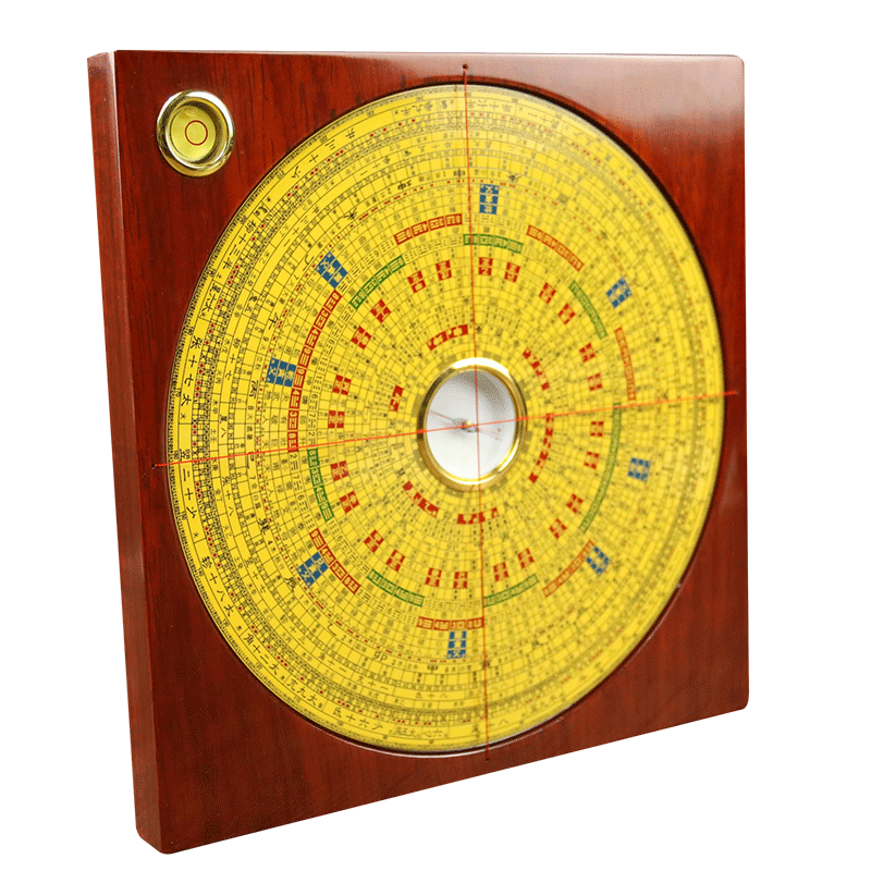 八寸红木罗盘高精度专业三元三合综合盘风水盘旗舰店台湾摆件八卦