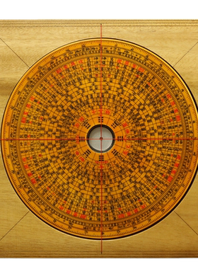 万安手工罗盘风水盘高精度专业三元三合综合盘八寸一尺大号摆件