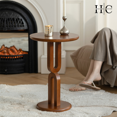 实木茶几中古风复古角几