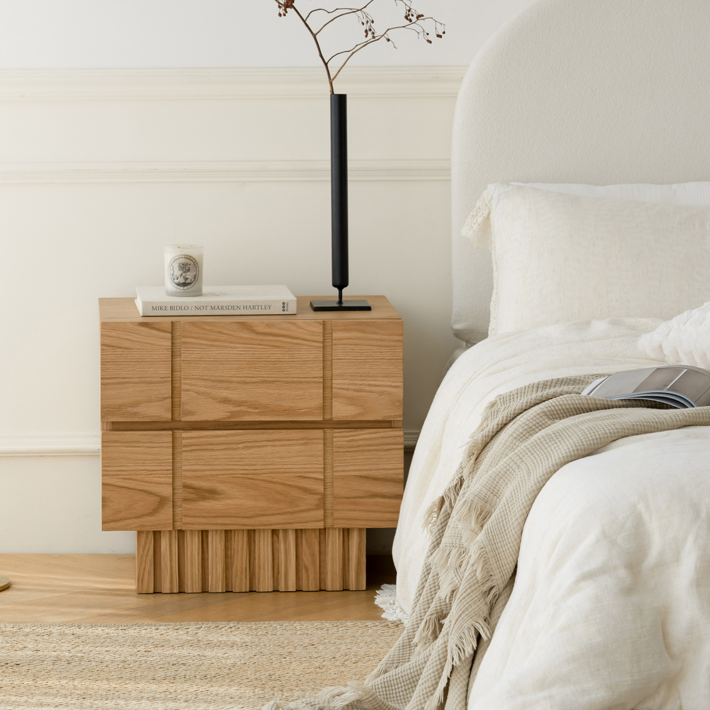 实木床头柜卧室轻奢抽屉柜