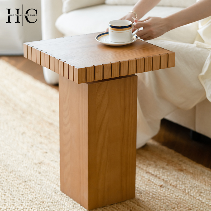 法式复古实木边几客厅沙发