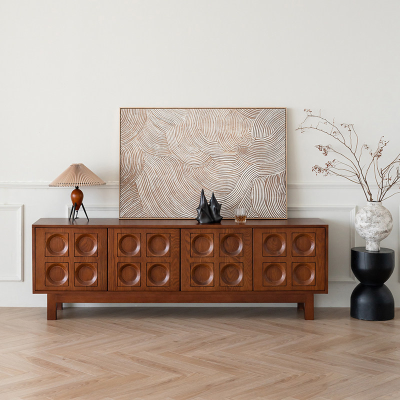 homechoice中古风实木电视柜小户型客厅家用复古电视机柜收纳柜,住宅家具,电视柜,淘宝优惠券,粉丝福利购,淘宝优惠卷