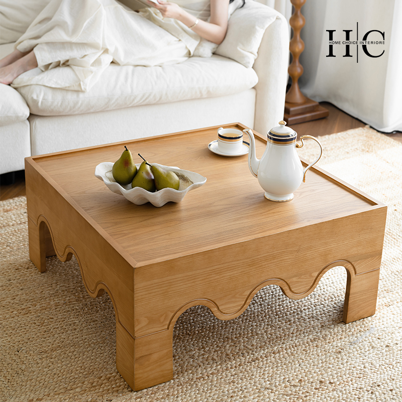 法式复古实木茶几客厅沙发