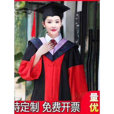 博士服毕业礼服 文科理科垂布博士帽现货学位服文科学士服导师服