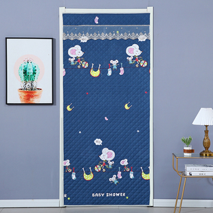 棉门帘冬季防寒保暖卧室厨房挡风加厚家用免打孔双面布艺隔断帘子