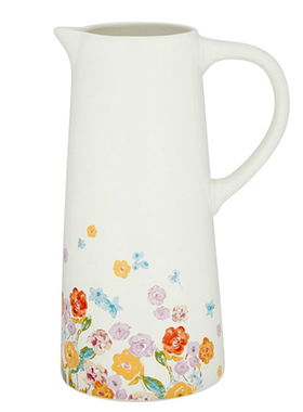 FQRLIVING  morrisons漂亮印花陶器水壶花卉花瓶 家居装饰