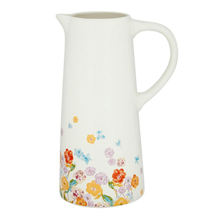 FQRLIVING morrisons漂亮印花陶器水壶花卉花瓶 家居装饰