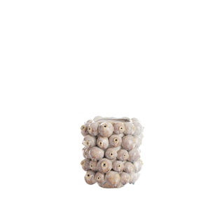 FQR LIVING手工制作陶器沙色自然釉饰NITALI花瓶 LIVING荷兰LIGHT