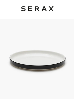 比利时Serax Vincent Van Duysen陶瓷深盘菜艺术低餐具釉面黑帕萨