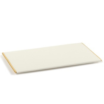 比利时Serax Desiree陶瓷长方瓷板手工描金甜品盘装饰高级西餐盘