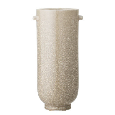 FQR LIVING 丹麦Bloomingville 手工制作陶器天然彩色双耳花瓶