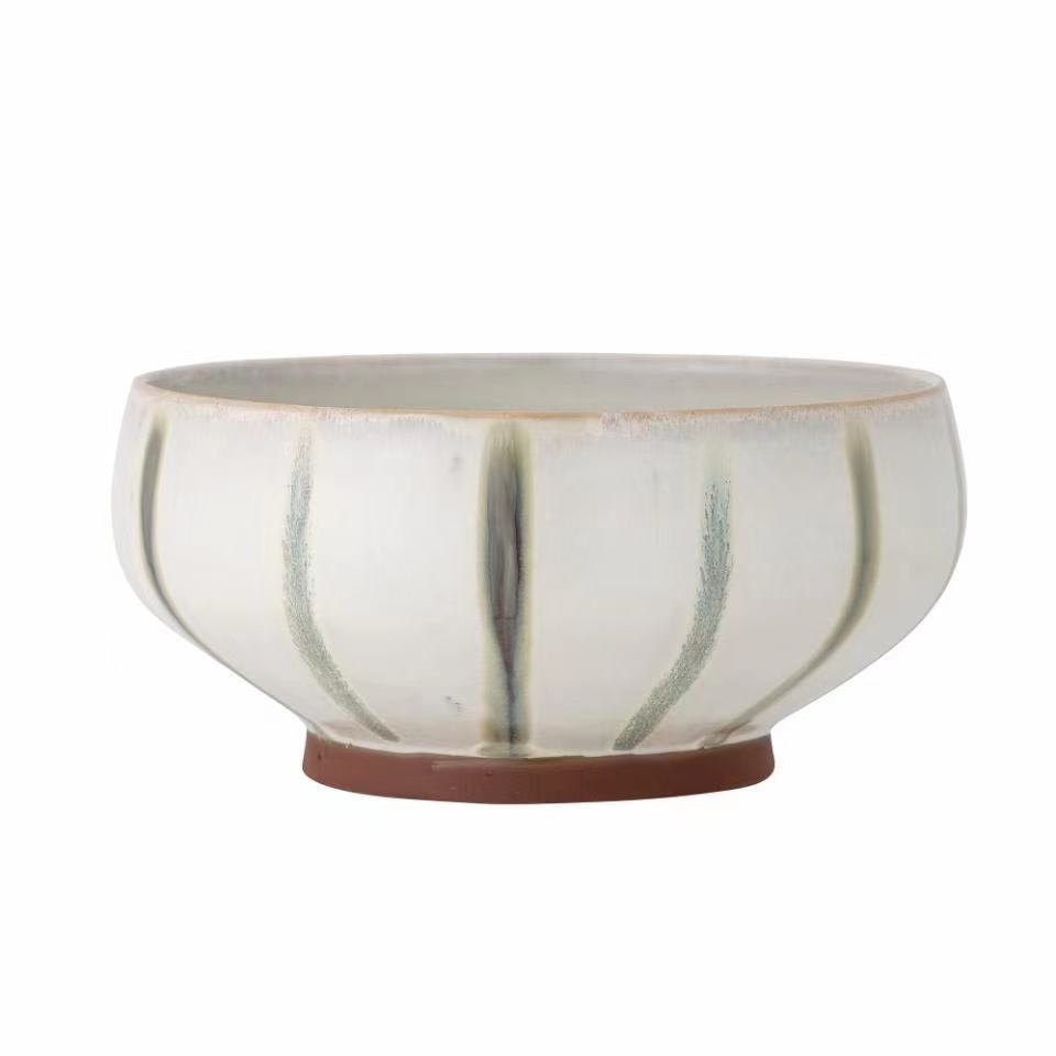 FQR丹麦Bloomingville 的 Soph Bowl 水果碗，灰色，陶器