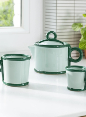 FQR LIVING荷兰&klevering设计家居简约绿色壶杯环LOOP咖啡杯茶杯