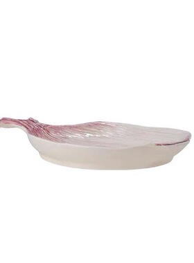 FQR LIVING丹麦Bloomingville手工制作绘画陶器紫色洋葱造型餐盘