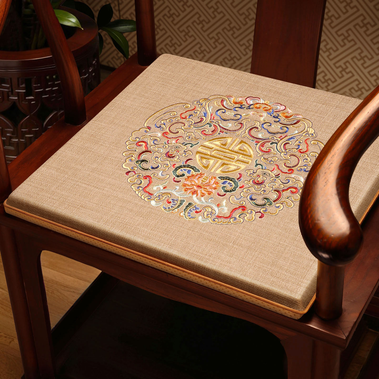新中式椅子坐垫红木沙发垫坐垫茶椅子垫实木餐桌椅圈椅太师椅座垫,居家布艺,椅垫,淘宝优惠券,粉丝福利购,淘宝优惠卷