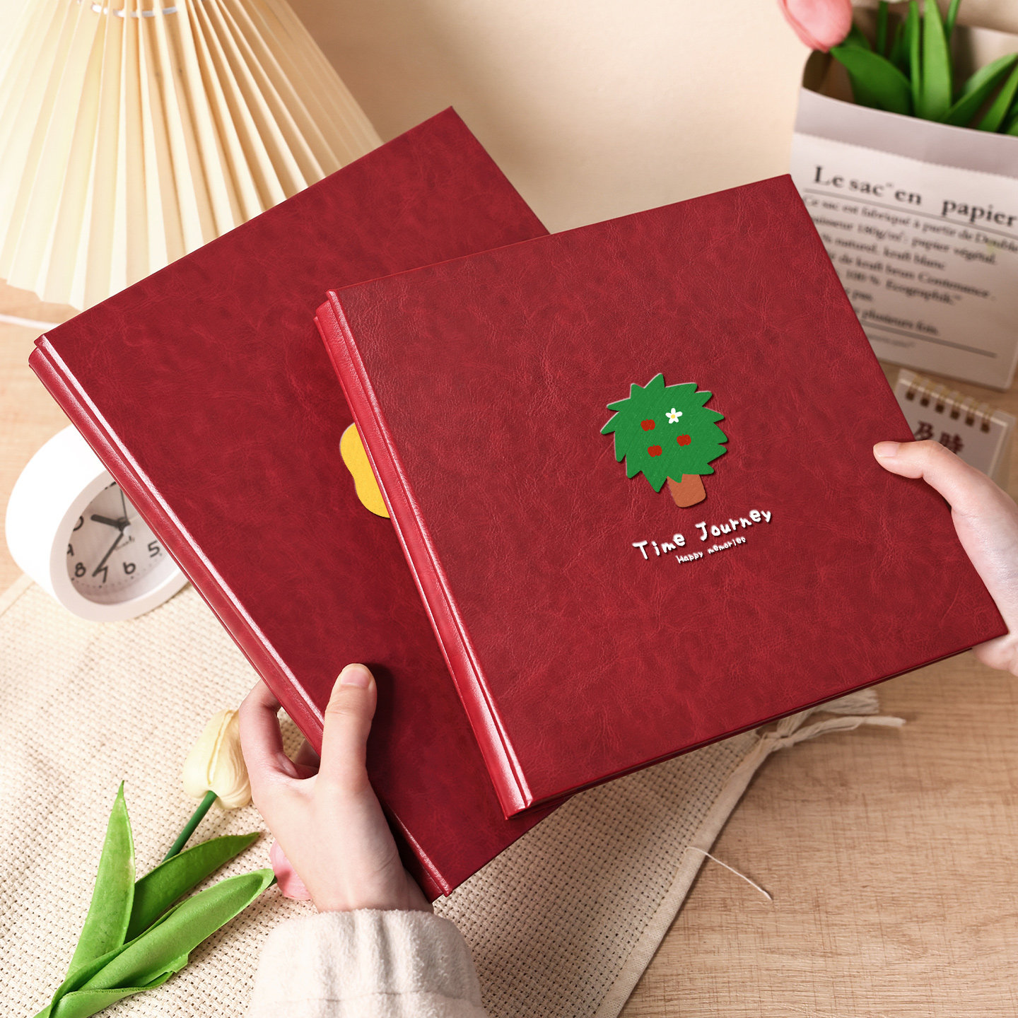 皮质覆膜相册本大容量自粘式纪念册影集儿童成长相簿拍立得收纳册