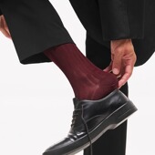 正装 80支240针高级丝光棉长筒男士 细腻薄春夏透气商务绅士皮鞋 袜