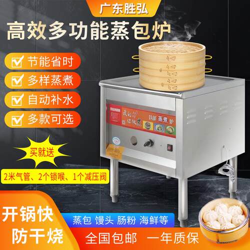 胜弘蒸包子机蒸包炉商用早餐店蒸汽锅炉电蒸炉燃气电热煤气肠粉炉