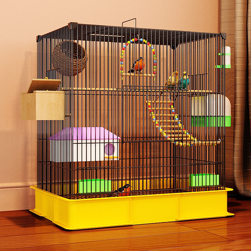 鸟笼鹦鹉笼子大号家用带繁殖箱虎皮玄凤牡丹八哥专用防溅鸟用别墅