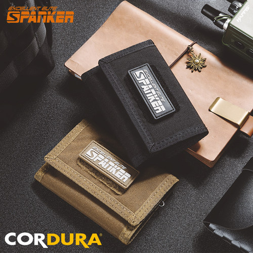 战术钱包男三折短款户外edc卡包