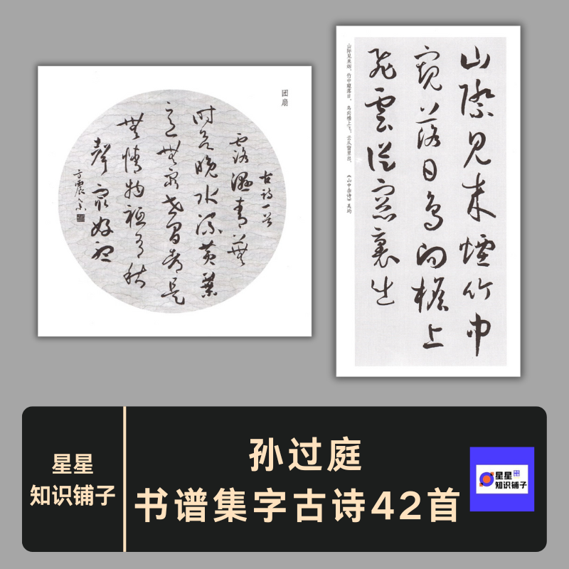 孙过庭书谱集字古诗42首书法字帖 电子版非纸制学习素材85张 505M