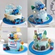 小火车轨道蛋糕装饰摆件玩具网红男孩儿童周岁生日烘焙配件插件