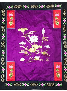 速发禅修佛具品用寺院佛龛受戒法师方丈纯手工刺绣紫色卧具花具