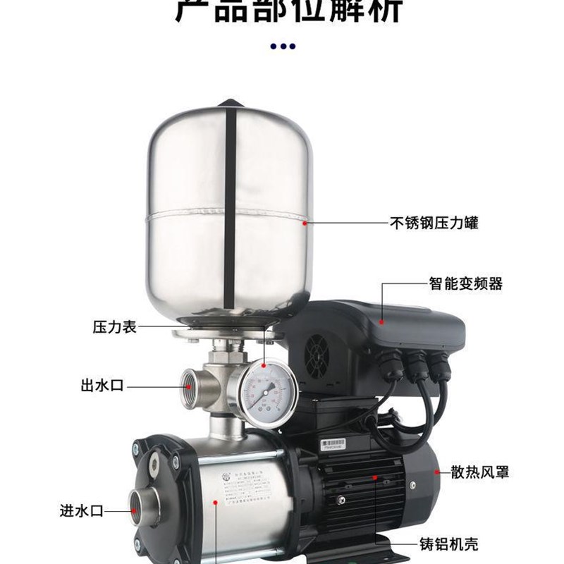 速发广东水霄CMI变频增压泵家用商用全自流大动量加压泵恒压静音
