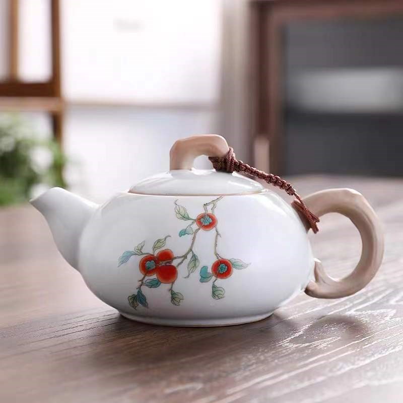 速发月白汝窑功瓷茶具茶壶开片汝瓷小古可养泡茶单壶陶夫大复号家