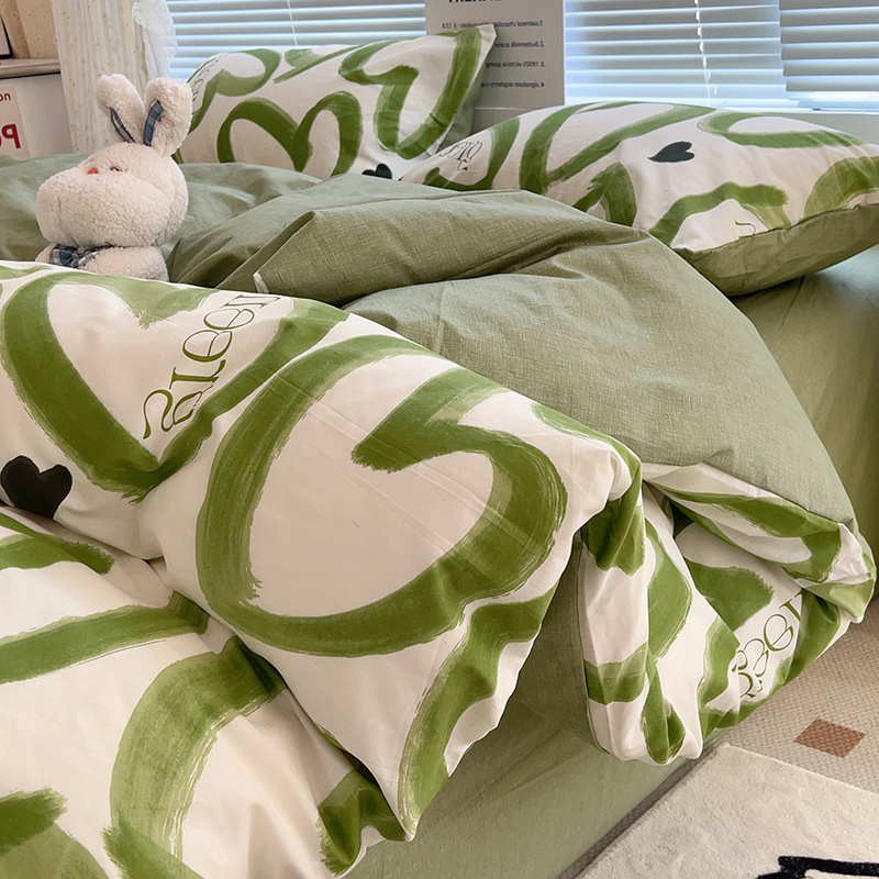 速发小清1单棉新00全件150x200x20四件套学生1.5米被罩