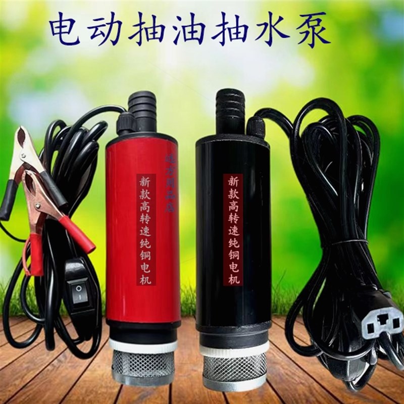 速发直流抽水泵浇水浇菜48v60v车抽水泵电动抽水机12v24v抽柴油泵