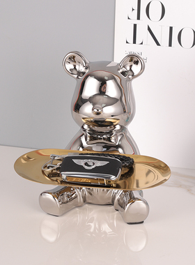 速发熊小摆厅玄关收纳坐姿托盘客件口户进门入鞋柜电视柜装饰