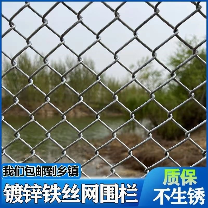 新品热镀锌e铁丝网围栏网养鸡狗牛羊养殖网勾花网钢丝网户外防锈图片