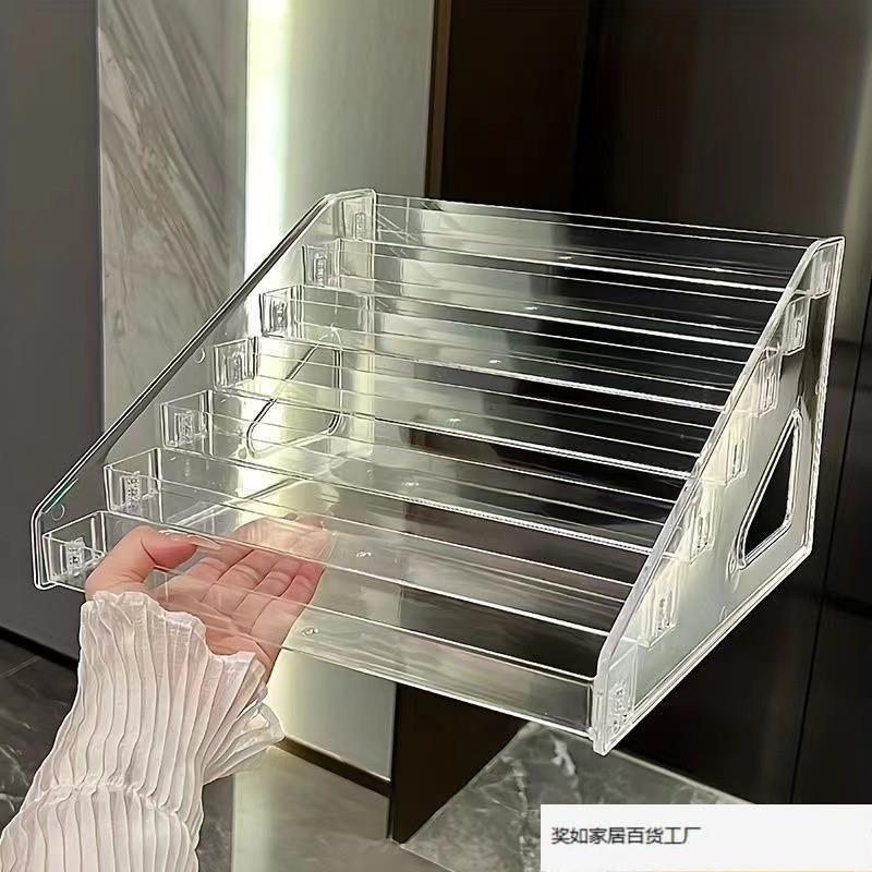 正品眼影盘收纳盒气垫粉饼亚克力展示架桌面整理化妆品指甲油口红