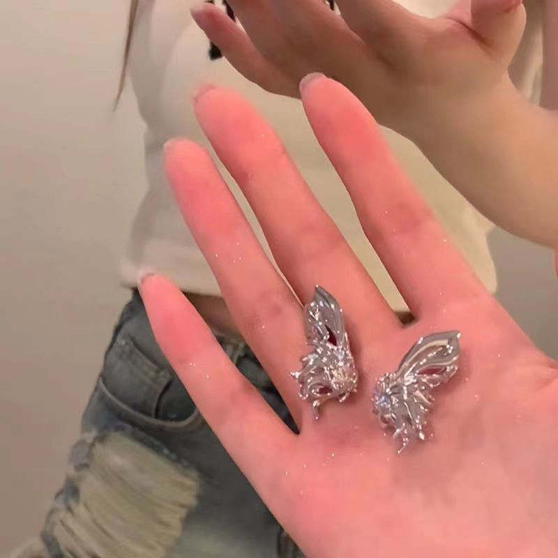 速发蝴蝶耳夹女无耳洞耳骨夹轻奢小众设计感高级冷性风耳挂耳饰耳