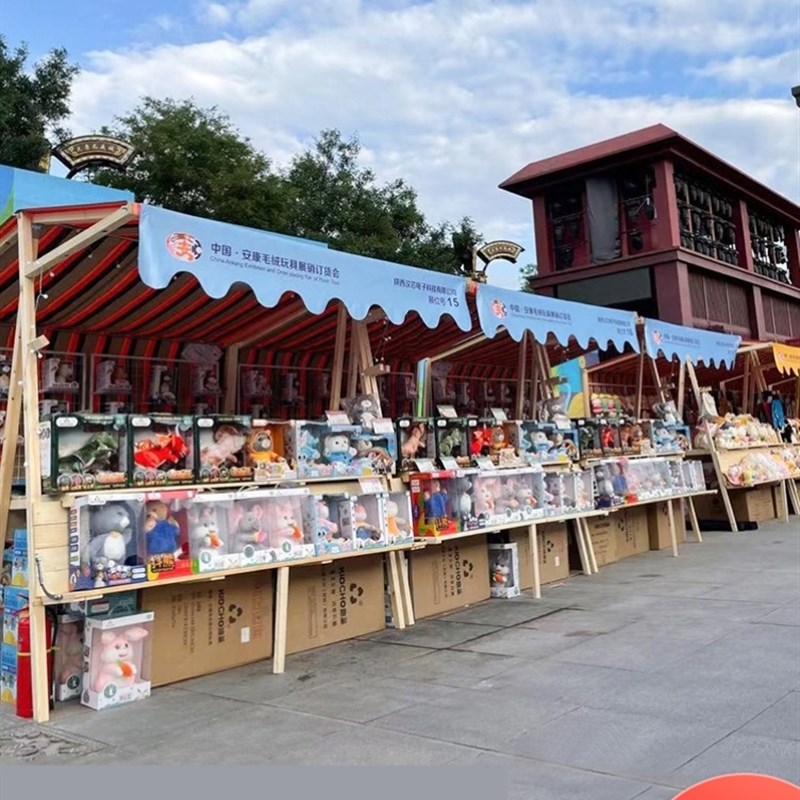 现货集市摊位架子市集展示架木质活动棚架售货车移动小摊位夜市地