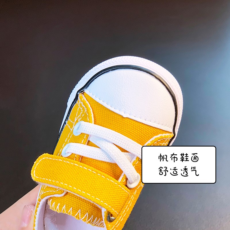 速发厂家婴儿学步鞋防滑男童板鞋小童帆布鞋0-1岁2软底透气春秋女