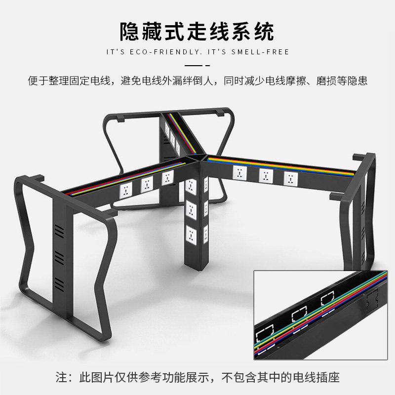 速发创意职员电脑办公桌卡座简约现代员工屏风办公桌椅组合3/5/6