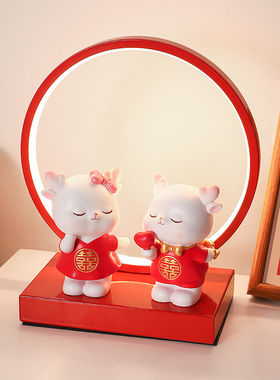 速发新婚订布情侣摆件婚居客厅一鹿有你结家礼物送新人婚房婚置装