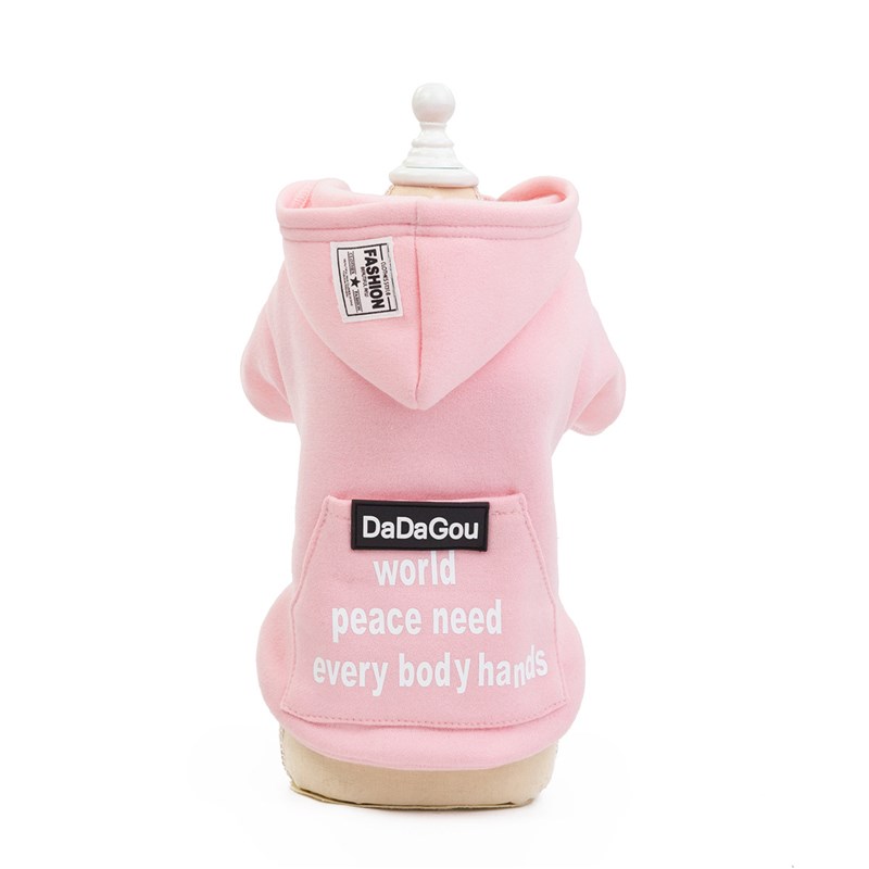 速发宠物衣服狗狗衣服秋冬装新款泰迪比熊小型犬面料19大口袋卫衣
