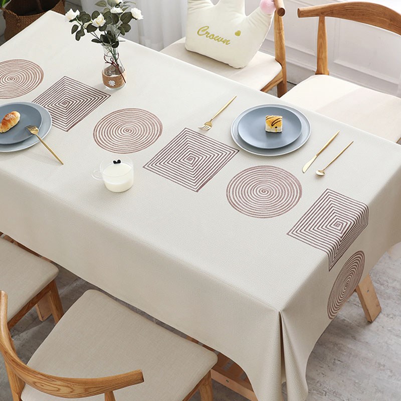速发2洗2布长方形桌5防水防烫防油免0pvc台布轻奢高级感餐桌台布