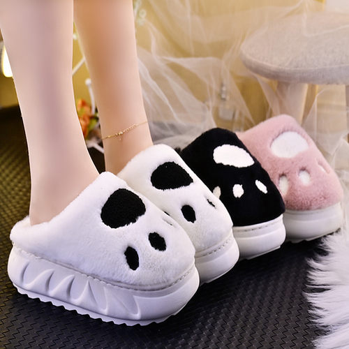速发White Black Paw Deign Chunky Home lipper Women Houe