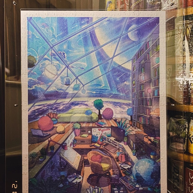 速发3DJP拼图专用相框双面高透亚克力裱框现代简约高级装饰画尺寸