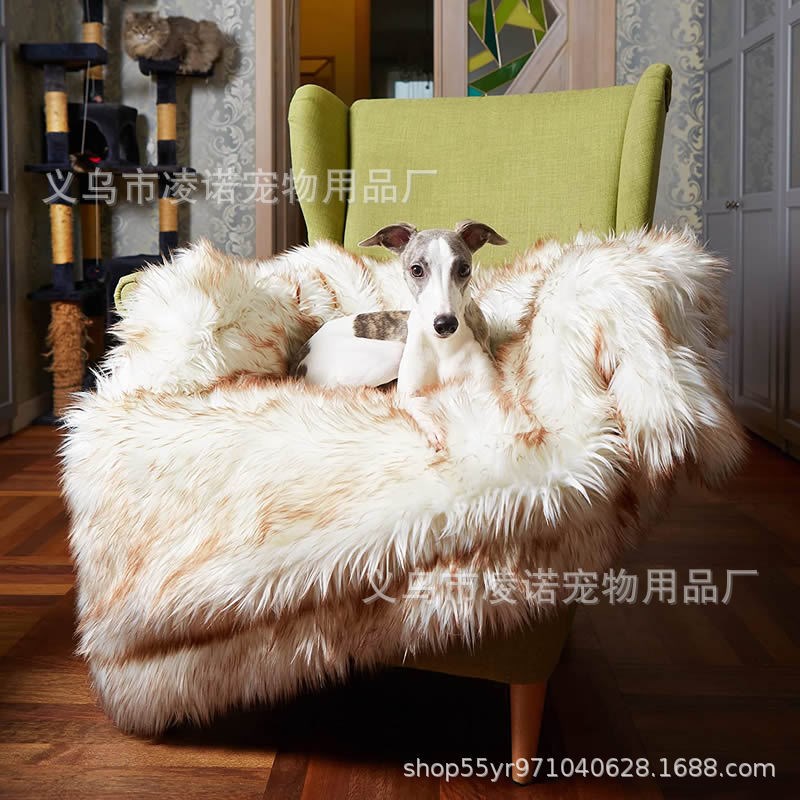 现货宠物毛毯狐狸毛防水宠物毯长毛K绒猫狗毛绒毯子宠物窝垫