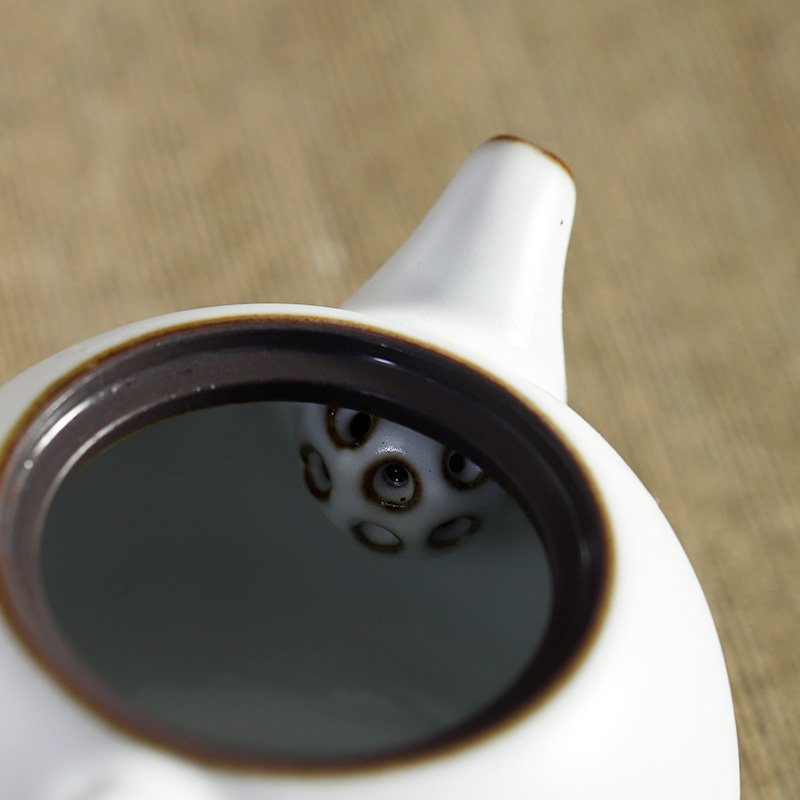 速发月白汝窑茶壶可养开片陶瓷壶单壶泡茶器功夫茶具小容量家用红