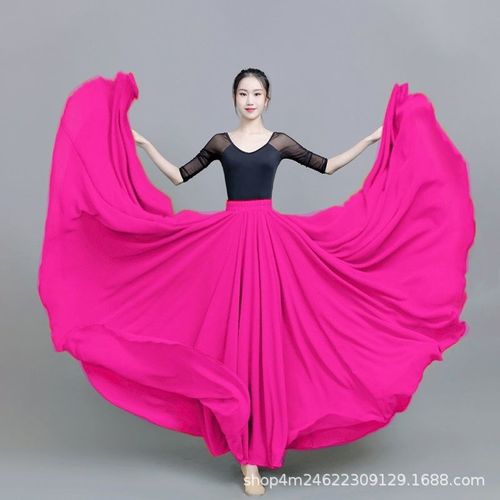速发2024新款72芭度大摆舞蹈裙广 跳舞半身裙0蕾舞场舞长裙艺考民