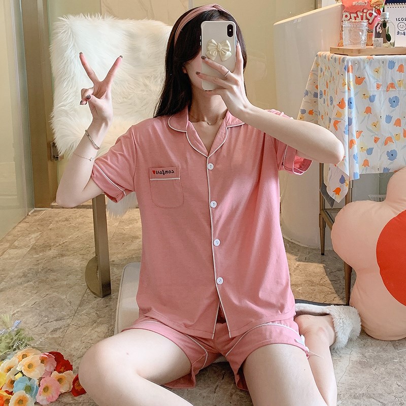 现货2024年新款睡衣女款夏季短袖短裤夏天少女生夏款女士家居服全
