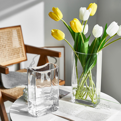 速发简约轻养高级感高档透璃花瓶玻明水奢客厅风插花摆件