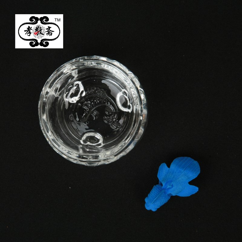现货骨灰盒下葬仿水晶鱼缸随葬摆件寓意年年有余安葬福音四宝存放