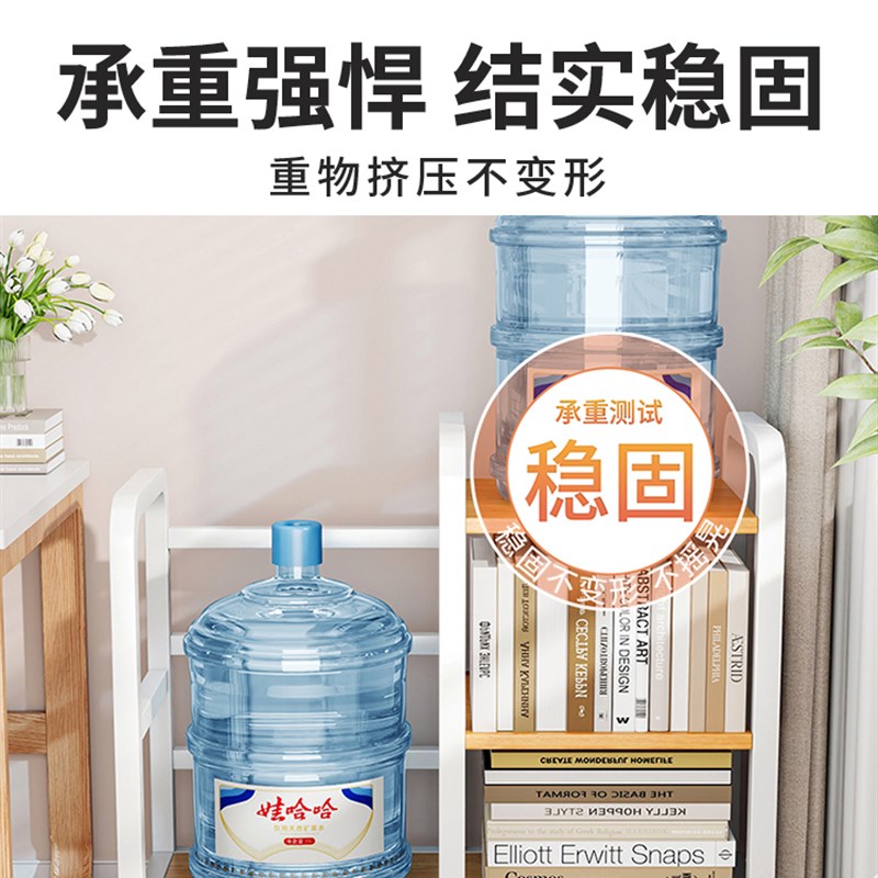 速发书包置物架高中学生书桌旁落地带轮收纳架书本杂志多层摆放架